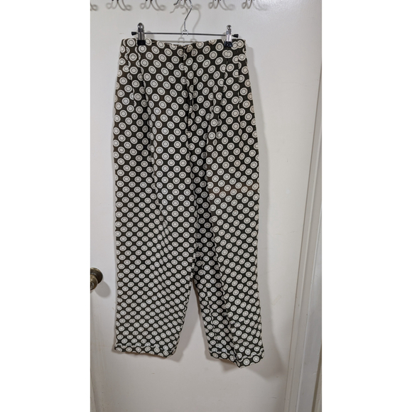Handmade Pants - Women's Custom-Made Green and White Mod Print Pants